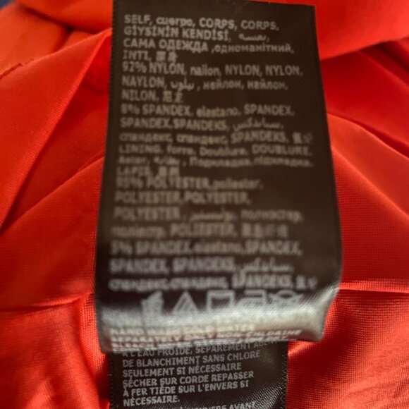 Bebe Bright Red Halter Cocktail Midi Dress Criss Cross Back S Bodycon Sexy - Picture 8 of 8